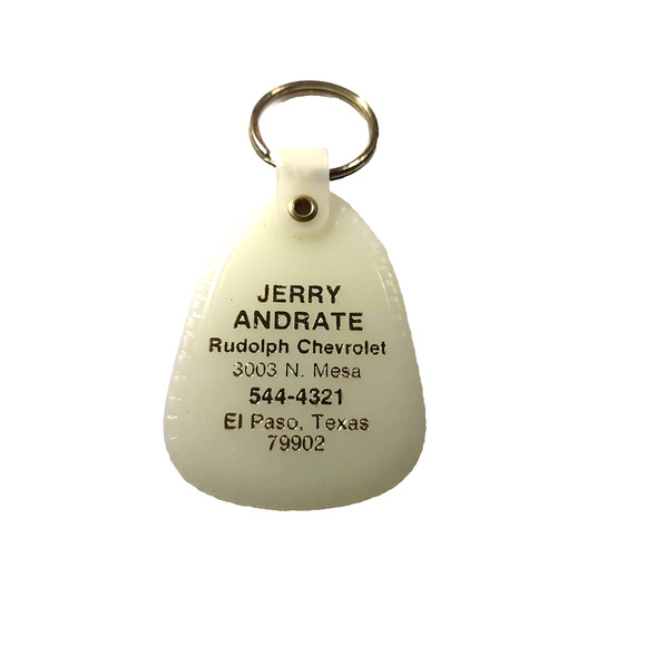 Jerry Andrate Rudolph Chevrolet El Paso Texas Plastic Keychain - Picture 2 of 4